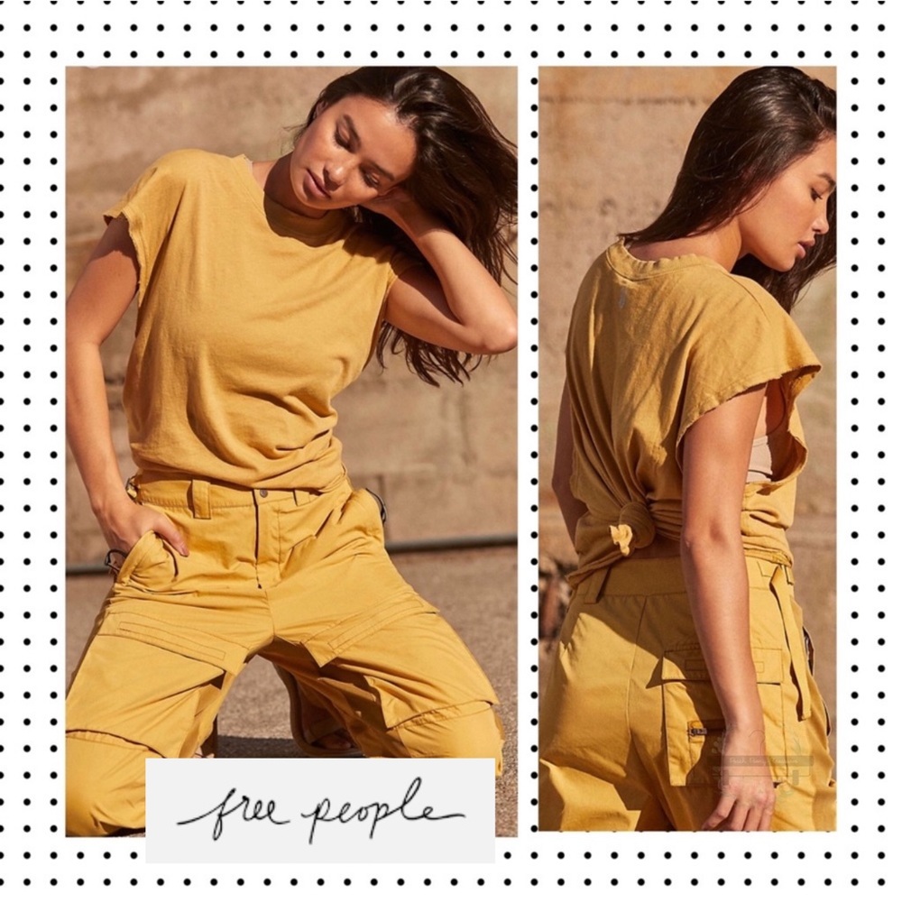 NWT Free People - Poppy Dreams Cut Off Tee S